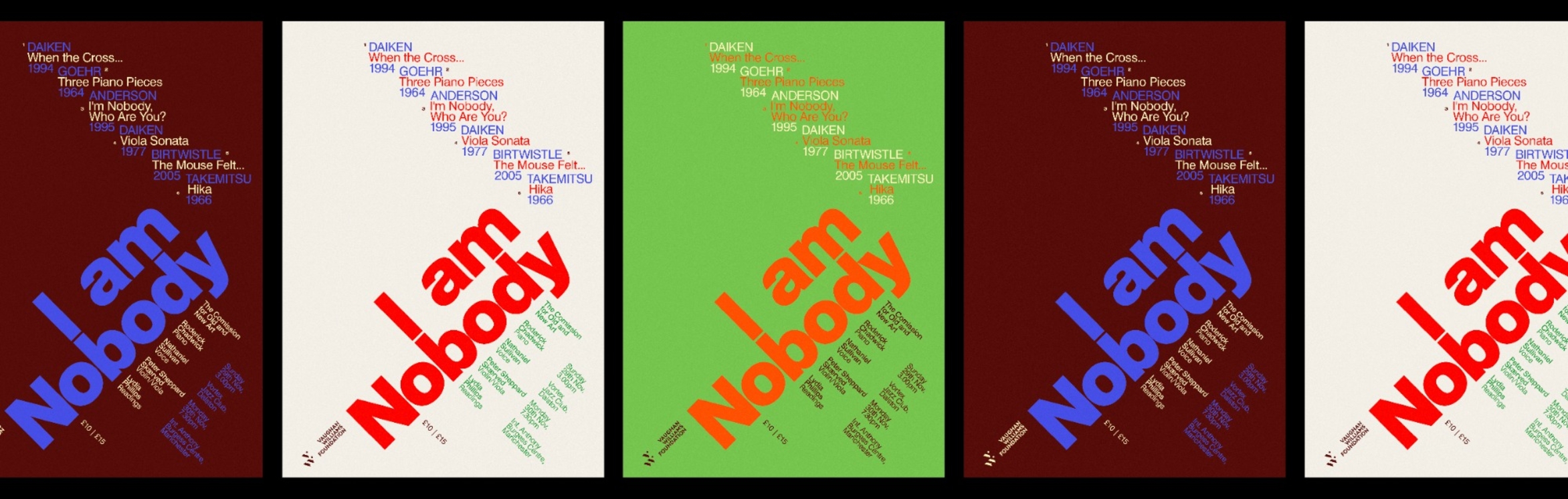 The Commission for New and Old Art presents: I Am Nobody - London Show artwork from Vortex Jazz Club