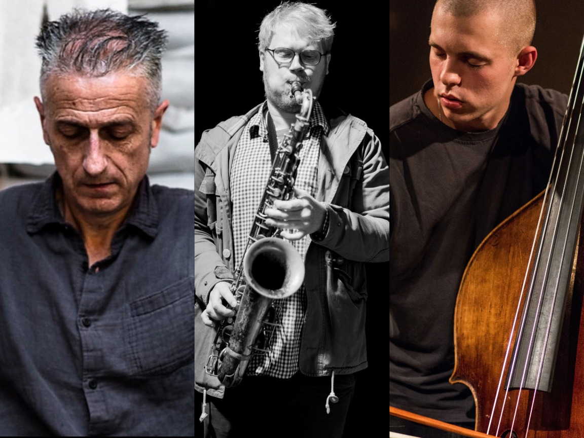 Steve Noble, Caius Williams & Tom Challenger artwork from Vortex Jazz Club